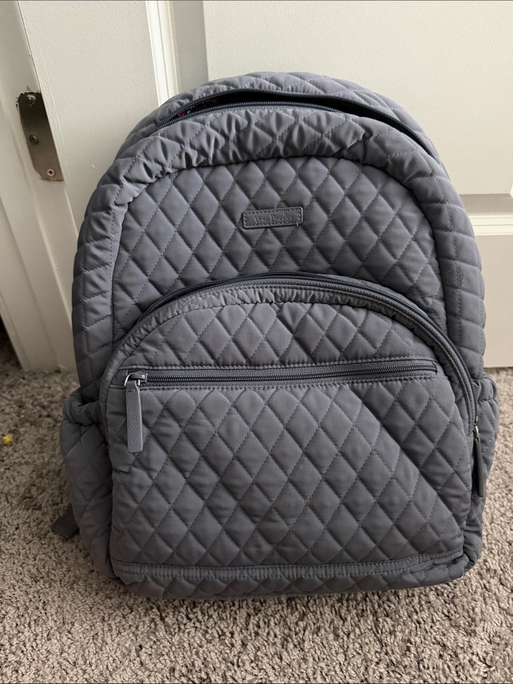 Vera Bradley Quilted Gray Backpack